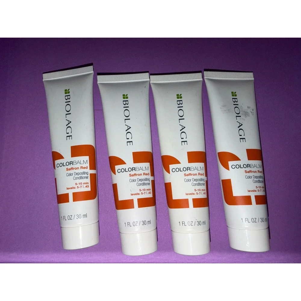 Matrix Biolage ColorBalm Color‎ Depositing Conditioner Saffron Red 4 Pack Travel